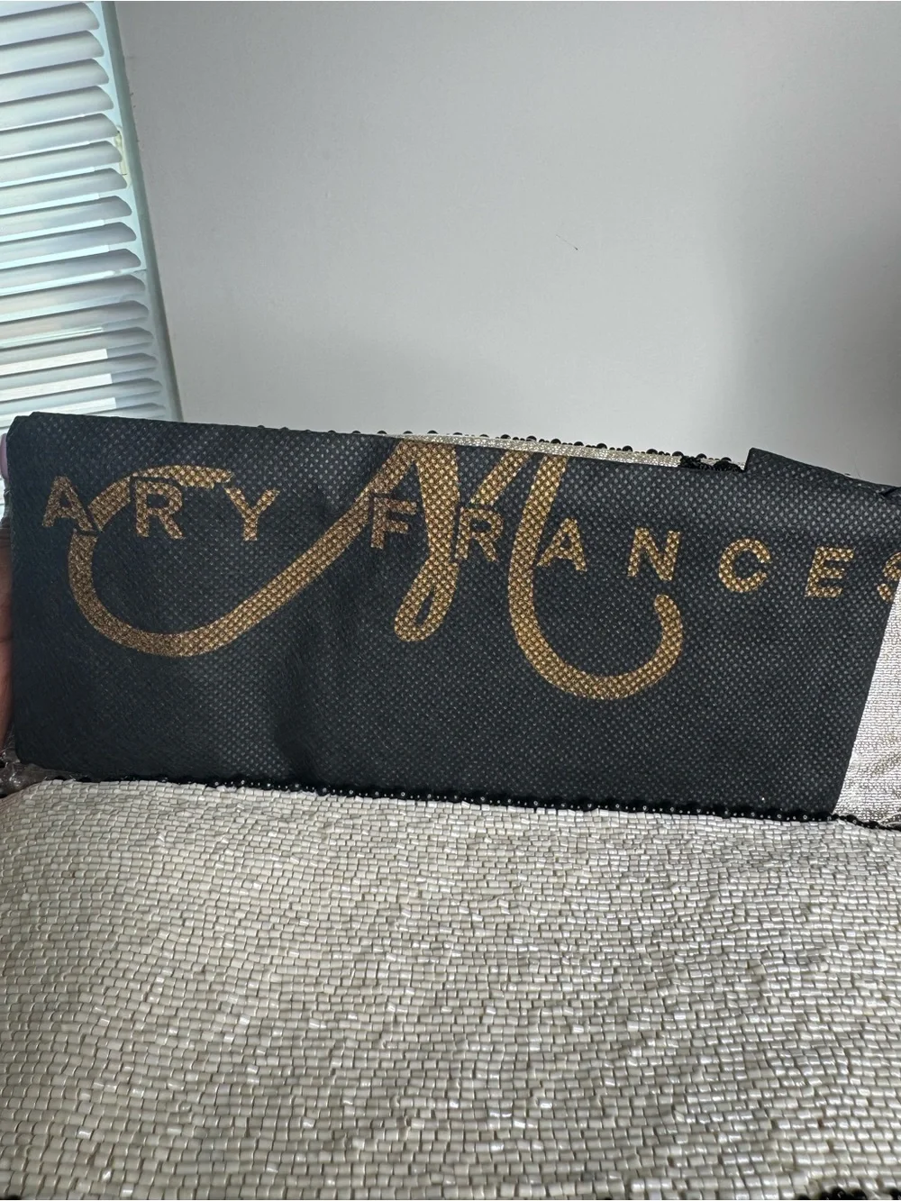 Mary Frances White and Black Beaded Gemstone Embellished Evening Bag Clutch NWT - Picture 5 of 5
